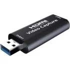 Зовнішня карта відеозахоплення USB 3.0-HDMI Capture Card - для захоплення та запису відео з екрану DSLR, GoPro, Xbox Black (AC-VCC07-BK)