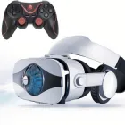 VR Окуляри шолом віртуальної реальності FIIT VR з кулером та навушниками White та джостик Terios T3 Black