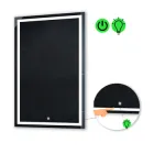 Прямокутне дзеркало з LED підсвіткою 60 на 70 см, з сенсорною кнопкою керування, модель Karnet La Mir (karnet10/)