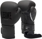 Боксерські рукавиці Leone GN059 12 унцій Black/White (капа в комплекті) (GN059_Bl/White_12oz)
