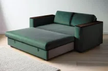 Диван-трансформер Tobi Sho Kubus-120 м'який для вітальні велюр Mars Смарагдовий/08, 1600х800х1000 мм