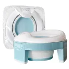 Дитячий дорожній складаний горщик та накладка на унітаз 3 в 1 Just Baby Trino Blue (JB-001)