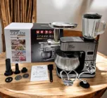 Кухонний комбайн з чашею із нержавіючої сталі 6 л Zepline ZP міксер планетарний 7 в 1 з функціями блендера і мясорубки 4200 Вт з екраном (53І)