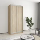 Шафа-купе дводверна MebelStar Стандарт AL 2ДСП 100x45x210 см Дуб сонома (MBS-2261)