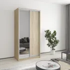 Шафа-купе дводверна MebelStar Стандарт AL ДСП/Дзеркало 100x60x210 см Дуб сонома (MBS-2423)