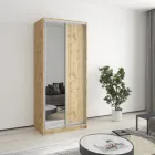 Шафа-купе дводверна MebelStar Стандарт AL ДСП/Дзеркало 90x45x210 см Дуб тахо (MBS-3458)