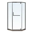 Кабіна для душу ROZZY JENORI п'ятикутна без піддону 85x85x190см прозорий вітраж 8 мм профіль хром K1009-1001