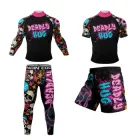 Deadly Hug 4в1 - Чоловічий компресійний спортивний комплект (рашгард, футболка, лосіни, шорти) для занять спортом - XXL