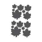 Наклейки-латки самоклеючі для ремонту одягу та аксесуарів Листя сет 25.5х15 см. Темно-сірий