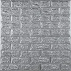 3D панель самоклеюча цегла Срібний 700х770х7мм (017-7) SW-00000059 Sticker Wall