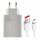 Зарядний пристрій 67W + кабель Type C (6A) MDY-12-EH Qualcomm QC3.0, QC4.0 Білий