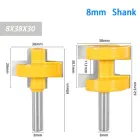 Набір пазо-шипових фрез із прямим зубом, 8*38*30мм