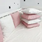 Бортики зі зйомними наволочками 6 шт Oh My Kids "Dots" рожевий