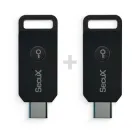 Аппаратные ключи SecuX PUFido Clife Key (2FA) сертифицированные по стандарту FIDO2, USB Type-C набор из 2 шт (B0F32FWR2N-2)