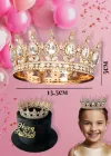 Металева корона на торт прикраса діадема тіара золотистий (AN) 34244
