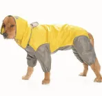 Дощовик для великих собак Графіт 5XL Сіро-жовтий