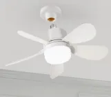 Лампа вентилятор 24W потужність 24 вт 5 лопатей, Світлодіодна LED лампа з вентилятором люстра, світильник із стельовим вентилятором 42 см, в цоколь E27 з пультом, біла