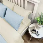 Комплект постільної білизни MirSon сімейний 2 x 160x220 см Royal Soft Stripe 30-0013 + 30-0002 Sensuous сатин (2200008075613)