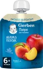 Фруктове пюре Gerber Яблуко та персик з 6 місяців 90 г (7613036345460)