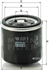 Фільтр оливний MANN W 67/1