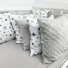Бортики подушки у дитяче ліжко 6 шт Oh My Kids "Зірочки" сірий