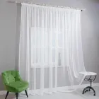 Тюль шифон однотонний Готовий з тасьмою 200х240 см Білий