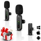 Мікрофон петличний бездротовий Type-C Lightning 20м iPhone Android 2.4 ГГц TikTok YouTube зовнішній відео USB-C ноутбук DSP шумозаглушення plug&play DKWAY FL-22 Pro Dual + перехідник у подарунок
