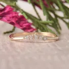 Золоте кільце з фіанітами. 16 К-0305