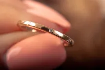 Обручальне кільце з червоного золота 17 OK-0009