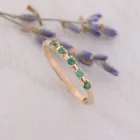 Кільце з жовтого золота з фіанітами 20 K-0278