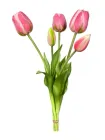 Букет штучних тюльпанів 5 шт латекс 46 см рожевий (К07053)