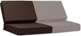 Комплект подушок з поролону на садові меблі Студія Комфорту Оксфорд 60х40х10/60х60х10 см Коричневий (CS-062313)