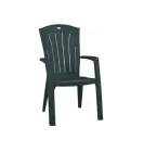 Стілець садовий пластиковий Keter Santorini 220570 темно-зелений