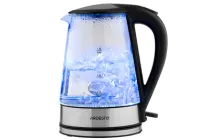 Електрочайник Ardesto 1.7л, Strix, скло, чорний