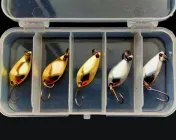 Набір блешень Xiamen R18 5 шт 2.5 наживок для риболовлі приманки для риби з гачками та коробка для зберігання (PH051455)