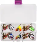 Набір блешень вертушок Xiamen R19 10 шт для риби з гачками та коробка для зберігання (PH051456)