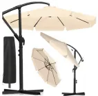 Парасолька садова складана Maltec Sunwaal зі стрілою 250 х 350 см з водонепроникним чохлом Бежевий