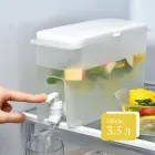 Контейнер-диспенсер для води, лимонаду та соку в холодильник з краном (білий)