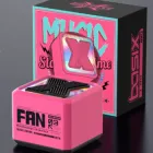 Колонка портативна BauTech Bluetooth з об'ємним звуком 360° міні 57×57×50 мм Рожевий (1016-046-00)