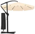 Садова парасолька складана зі стрілою Maltec Sunwaal 250 х 350 см з водонепроникним чохлом Бежевий