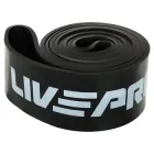 Гума петля для підтягувань та тренувань стрічка силова LiveUp SUPER BAND LP8410-XL (латекс, 2080x64x4,5мм, XL, навантаження 39-77кг, чорний)
