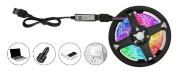 Світлодіодна RGB лента 3М. з пультом в комплекті 15LED/m USB LED 5050