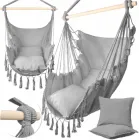 Крісло гамак Бразильське Malatec сірий 100 см до 120 кг