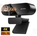 Веб-камера 4K 3840×2160 Автофокус, Мікрофон, Plug and Play USB зі шторкою безпеки