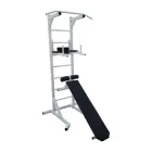 Турнік, бруси та прес, шведська стінка з лавкою Біла(50х50 мм) Hardcore GYM (А833-50-Б)