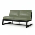 Диван металевий AVVS Атлас вуличний 126 см лофт екошкіра оливковий