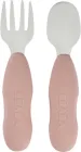 Набір ложка і виделка Beaba металеві 10+ рожевий (3384349135966)
