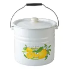 Відро емальоване 12 л " Лимон" з кришкою