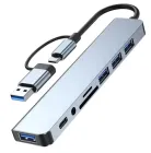 Універсальний USB 3.0 хаб + кардрідер + звукова карта SmartGo 8в1