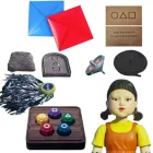 Ігровий набір Generic "Гра в кальмара" 5в1 Гонги, Ттакчі, Джебі Чагі, Бісокчігі